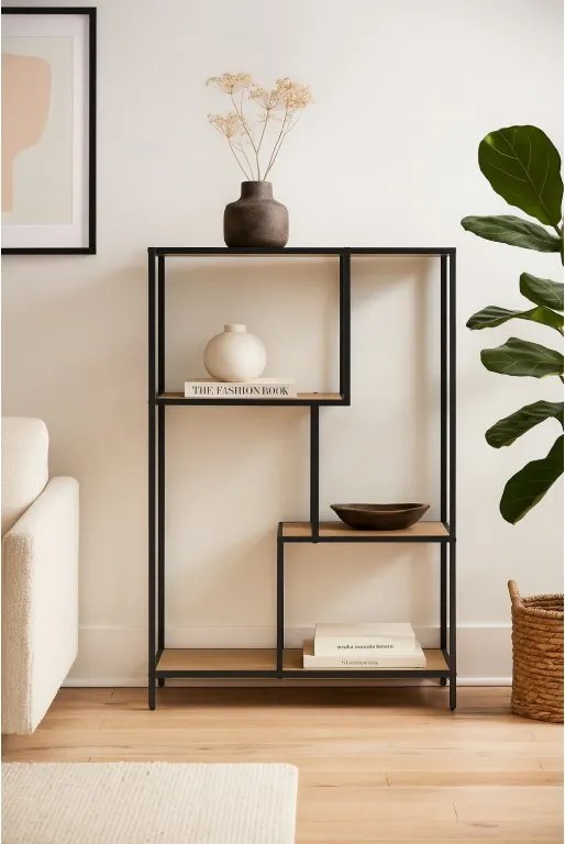 Noela Knižnica regál ARCANA 114x77 prírodná