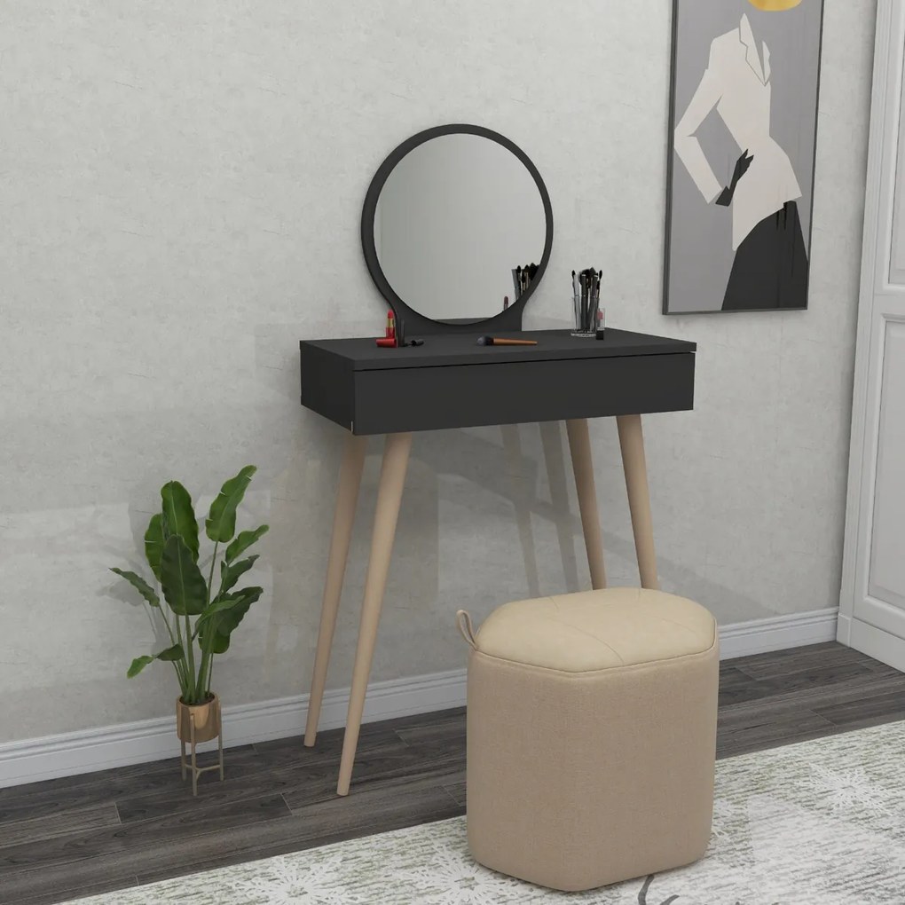 Kozmetický stolík Siena Anthracite