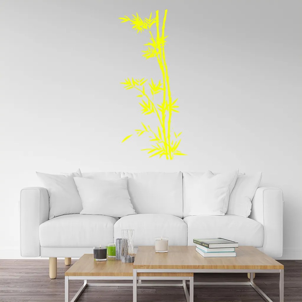 Veselá Stena Samolepka Bambus Farba: biela, Veľkosť: 20 x 44 cm