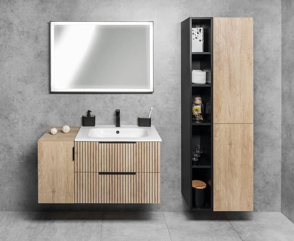 Sapho Sapho, CIRASA umývadlová skrinka 69,8x52x46cm, dub strieborný, CR701-1111
