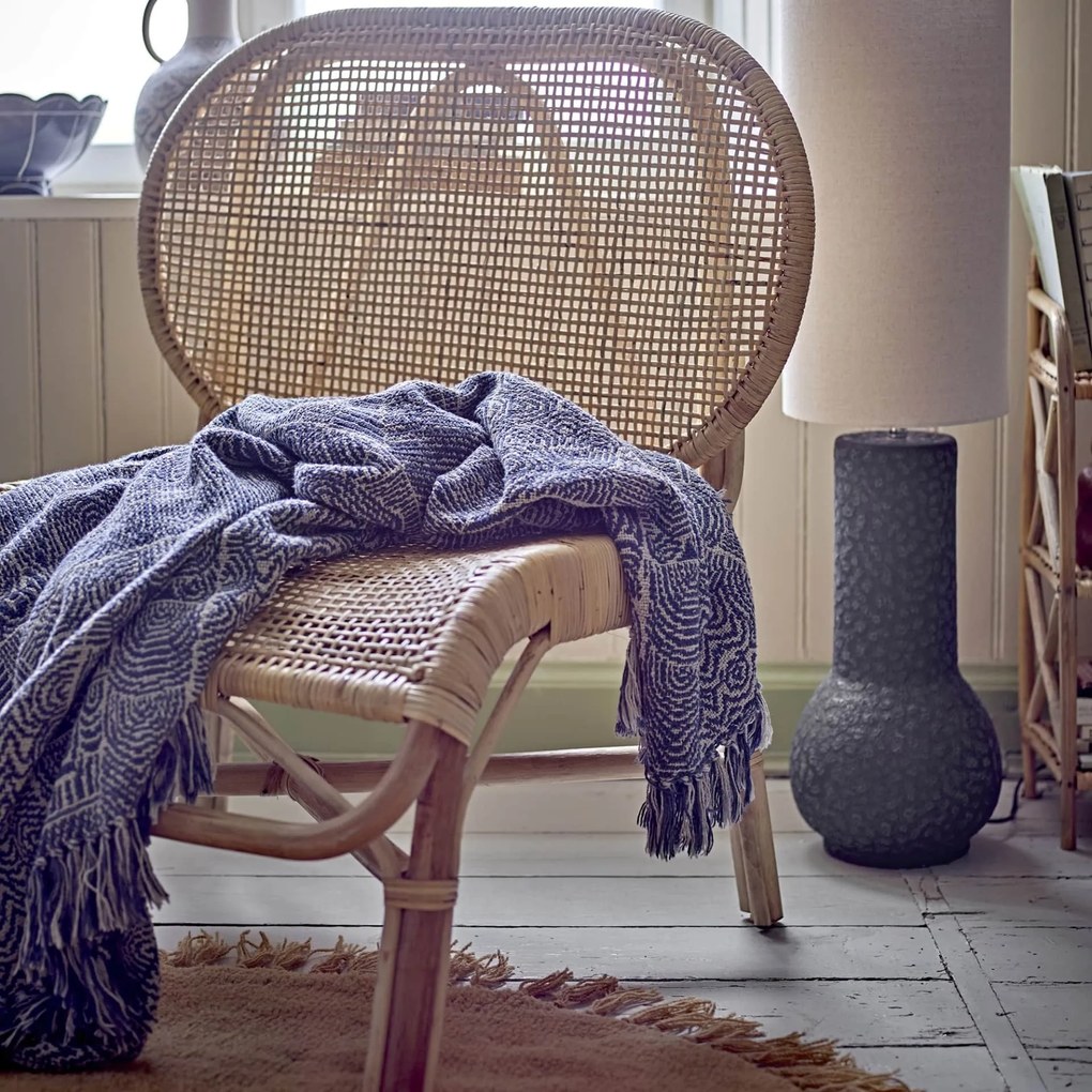 Bloomingville Prehoz z recyklovanej bavlny Bresso Blue 130 x 160 cm