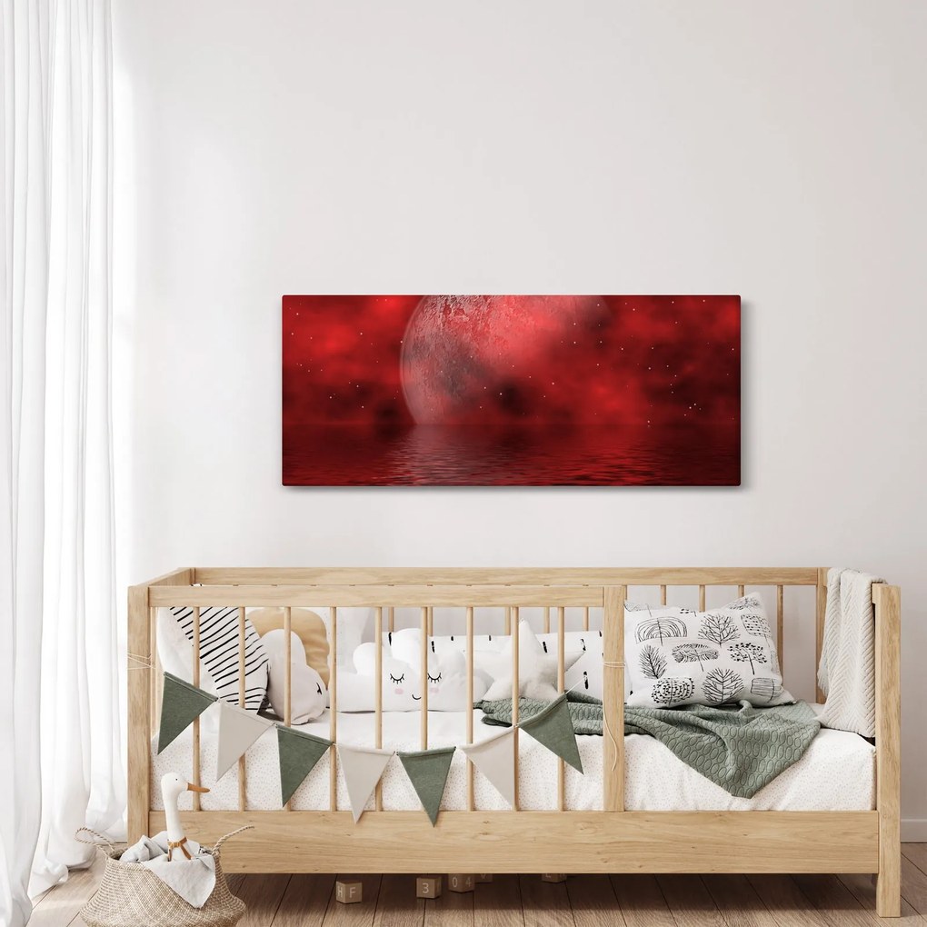 Obraz - Mesiac na hladine (120x50 cm)
