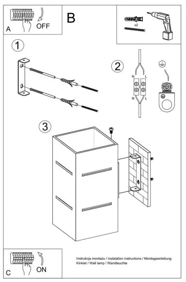 Nástenné svietidlo BLOCCO 1xG9/40W/230V