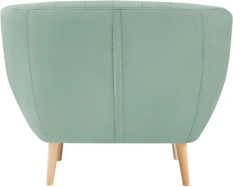 Mentolovozelené zamatové kreslo Mazzini Sofas Sardaigne