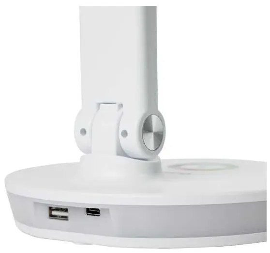 Stolná lampa Platinet 12 W, RGB osvetlenie + USB, biela