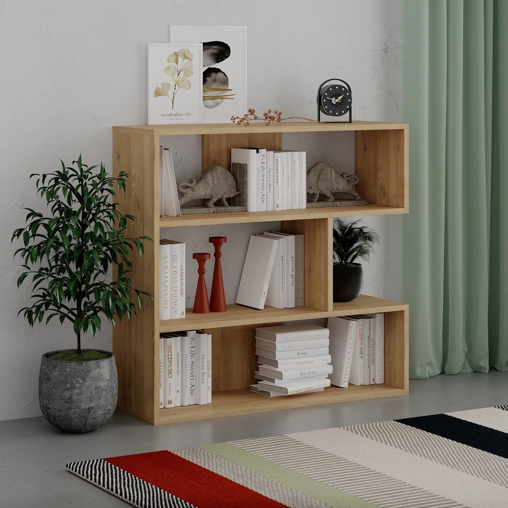 Moderná knižnica Houseland Molly dub prírodný