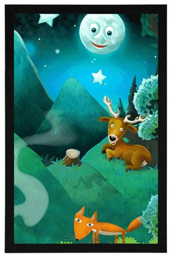 Plagát magický rozprávkový les - 30x45 silver