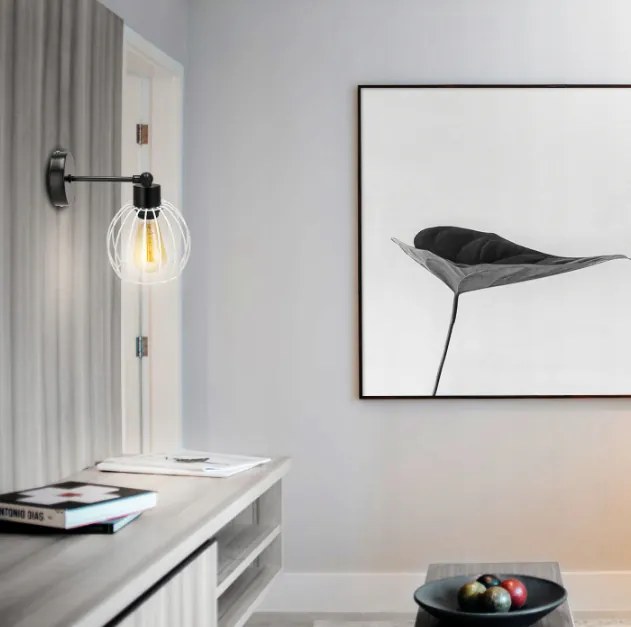 BERGE LED nástenné svietidlo - 1xE27 - DRUCIAN WHITE sféra