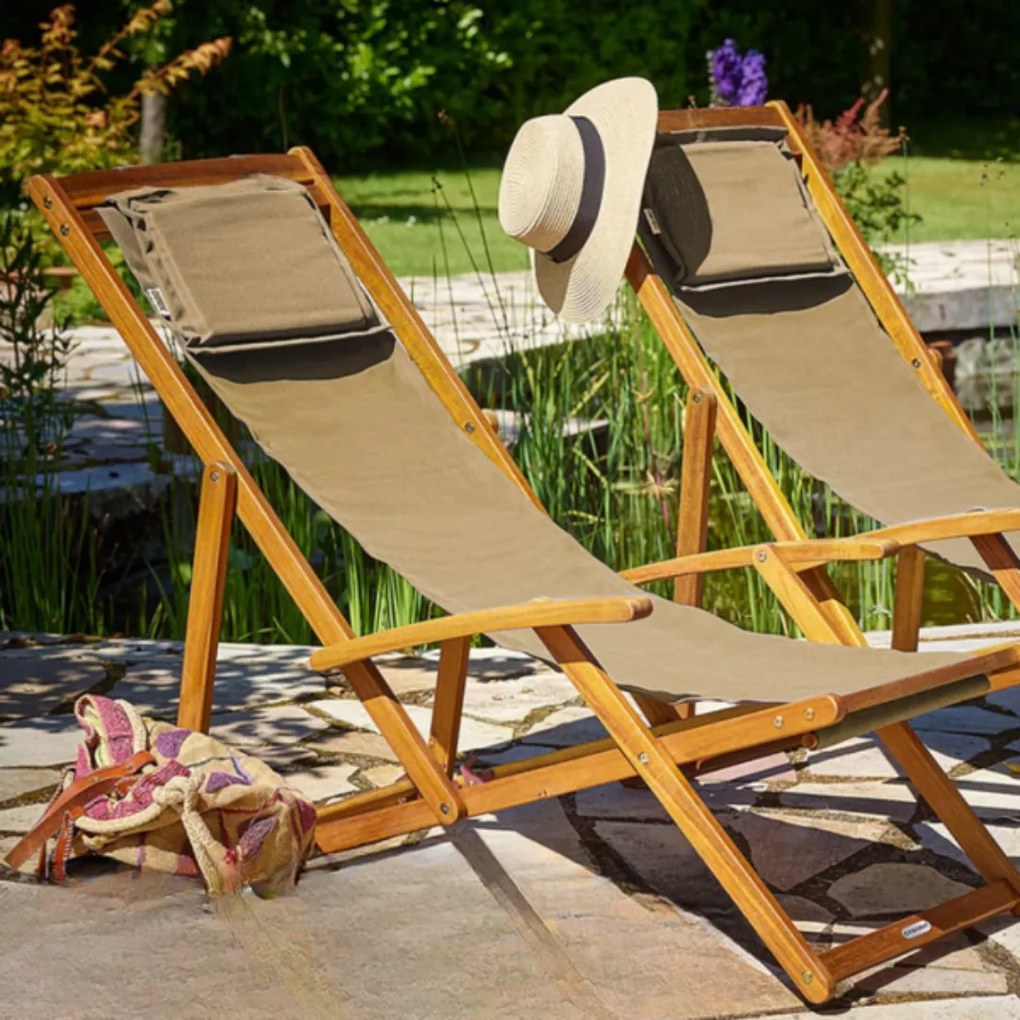 Záhradné lehátko SIENA, 65x87x102cm, bežová Jurhan