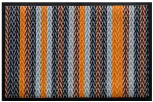 Pletený vzor- premium rohožka - žlto-hnedá (Vyberte veľkosť: 75*50 cm)