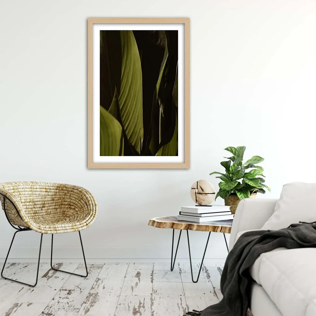 Gario Plagát Zelené listy trópov Farba rámu: Bez rámu, Rozmery: 40 x 60 cm