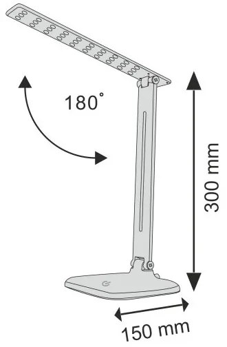 LED Stmievateľná dotyková stolná lampa JOWI LED/8W/230V čierna