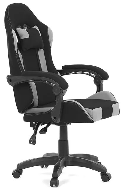 Autronic BONTEC Herné kreslo, synchrónny mechanizmus, čierna látka, KA-R209 GREY Farba: Čierna