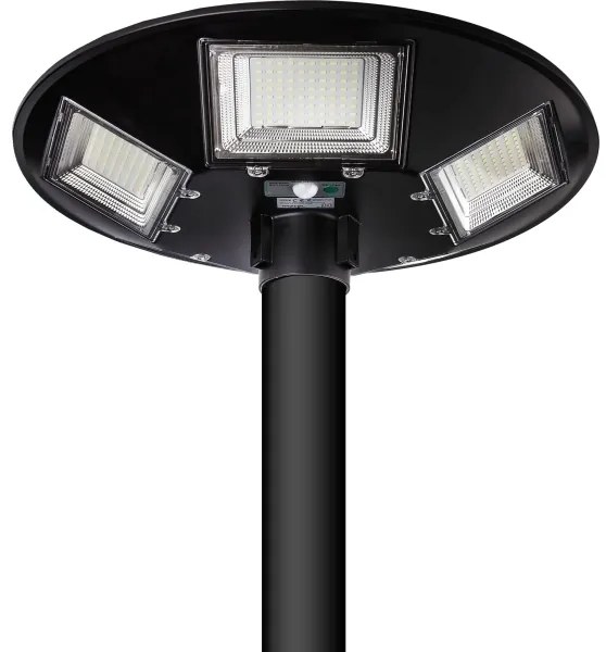 LED Solárna pouličná lampa so senzorom LED/22W/6V 6500K IP65 čierna + DO