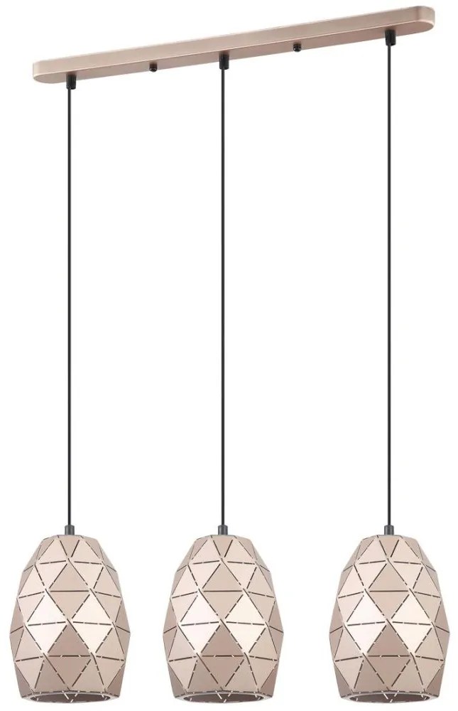 ITALUX MDM-3480/3 GD - Luster na lanku HARLEY 3xE27/40W/230V rose gold