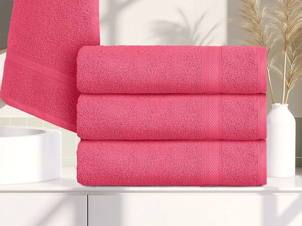 1x osuška CLARYSSE ELEGANCE 70x140 cm + 1x uterák CLARYSSE 60x110 cm 100% bavlna, koralová