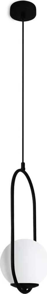 Závesné svietidlo Florence, 1x biele sklenené tienidlo, b, U