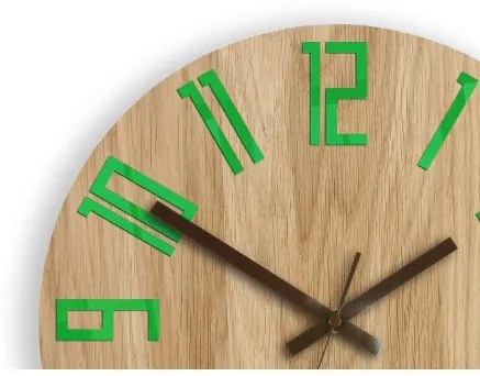 Sammer Nástenné hodiny Slim Wood Green 33 cm slimwoodgreenblack