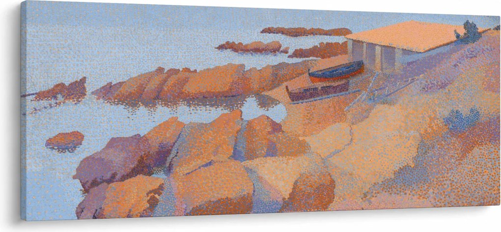 Obraz - Henri Edmond Cross, Calanque des Antibois, reprodukcia (120x50 cm)