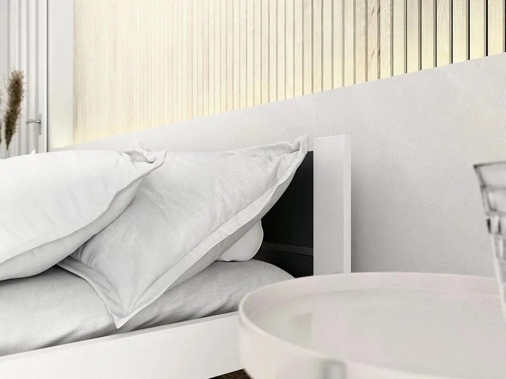 Posteľ IKAROS DOUBLE 80 x 200 cm, antracit/biela Rošt: S latkovým roštom, Matrac: Matrac DELUXE 10 cm