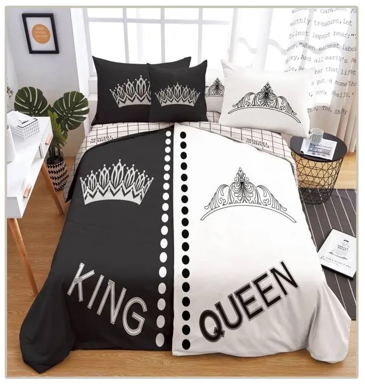 6 dielne Obliečky polycotton King 200x140cm+90x70cm TiaHome