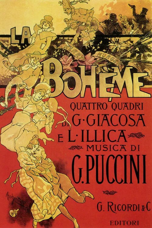 Obrazová reprodukcia "La Boheme" by Giacomo Puccini (1895), Adolfo Hohenstein