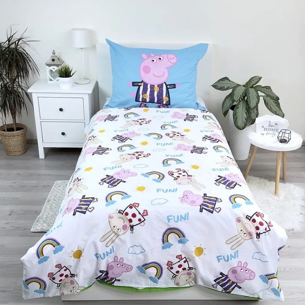 Jerry Fabrics Svietiace obliečky Prasiatko Peppa Pig - 140 x 200 cm / 70 x 90 cm