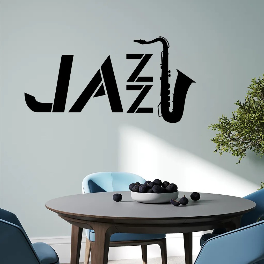 Veselá Stena Samolepka Jazz Farba: fialová, Veľkosť: 80 x 41 cm