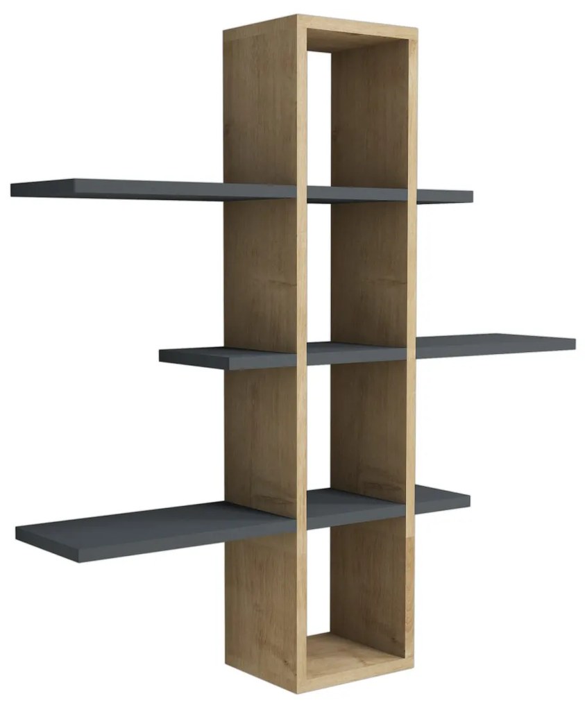 Nástenná polica ARDO 96 cm dub castello medový/šedá