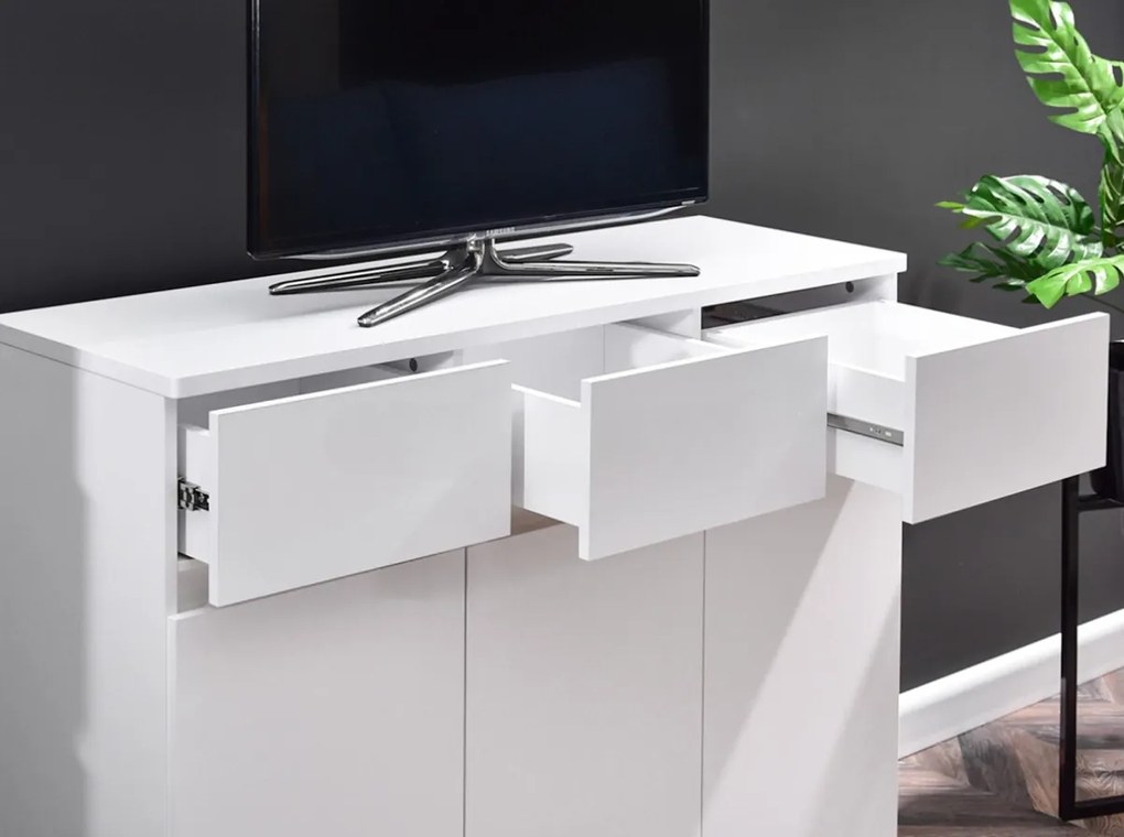 Moderná komoda UNA 120 cm biela