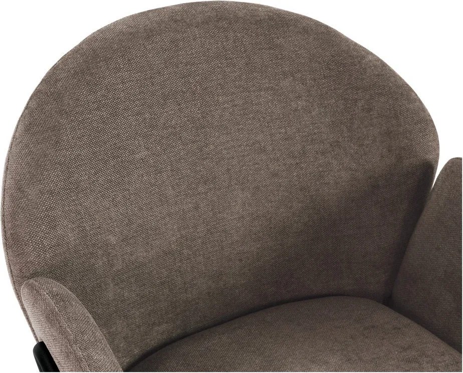 Broskyňové čalúnené jedálenské kreslá v súprave 2 ks Aslin – MOME