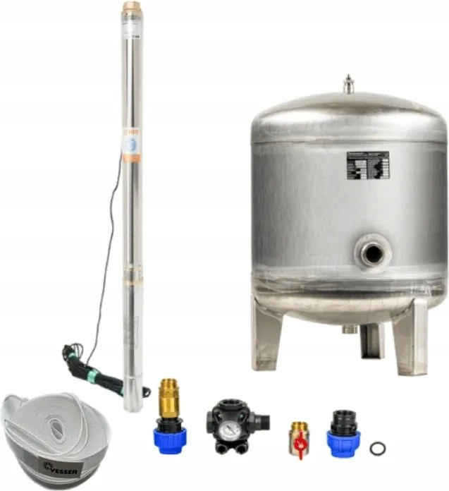 Domáca vodáreň s ponorným čerpadlom 3" Stm 16 90l nerez Rts