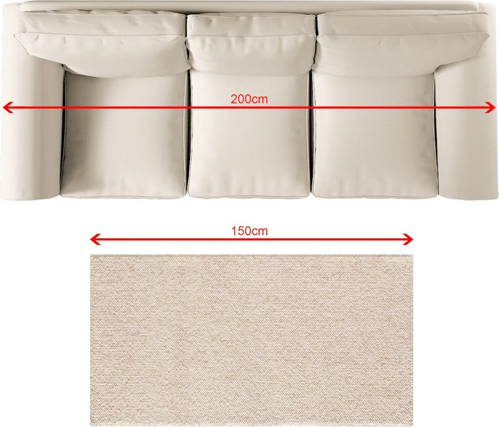 Koberec Solaro cream/camel 80x150 cm