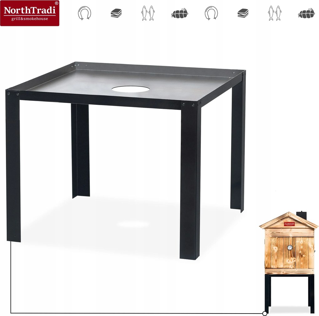 TRENDIE Udiareň drevená s kovovým komínom