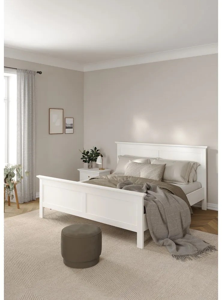 Biela dvojlôžková posteľ 160x200 cm Paris – Tvilum