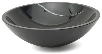 Umývadlo na dosku SAT Purity 43x43 cm čierny mramor bez otvoru pre batériu, bez prepadu SATPURBL, 1 ks