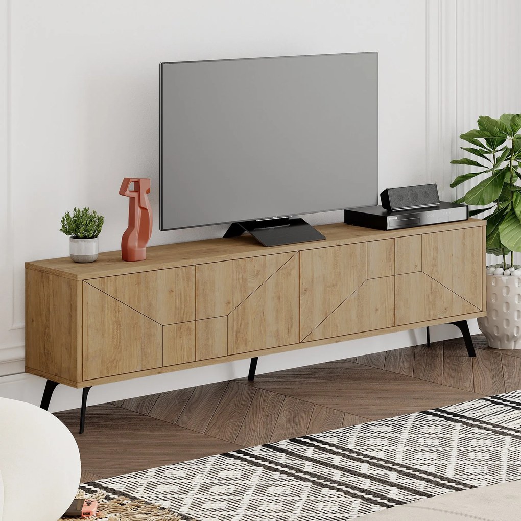 TV stolík/skrinka Duben (Dub). Akcia -18%. Vlastná spoľahlivá doprava až k Vám domov. 1073285