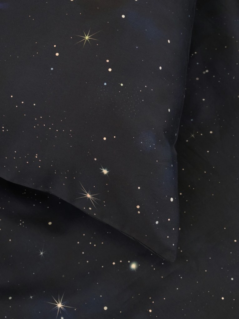 Saténová obliečka na vankúš 40 x 60 cm - Hviezdna obloha