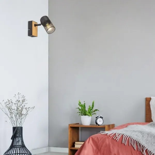 Rabalux 71151 - Nástenné bodové svietidlo METTA 1xE14/40W/230V dub