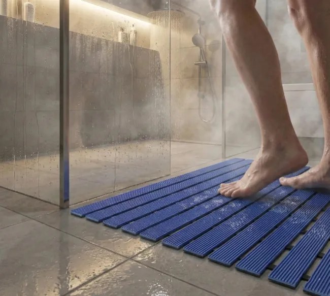 Kúpeľňová predložka modrá