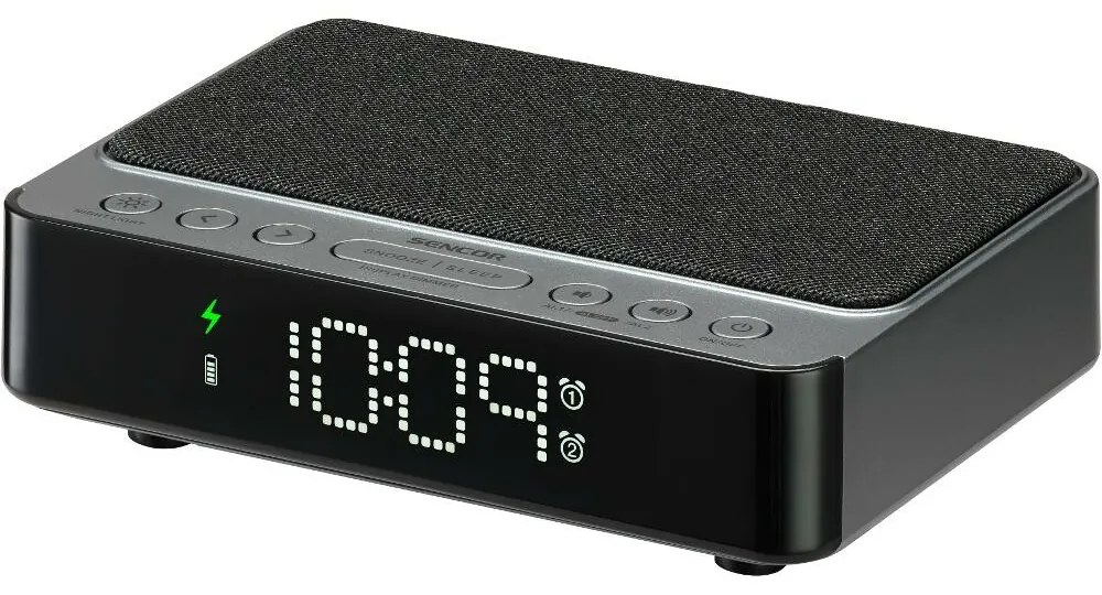 Sencor Digitálny rádiobudík s bezdrôtovou nabíjačkou
