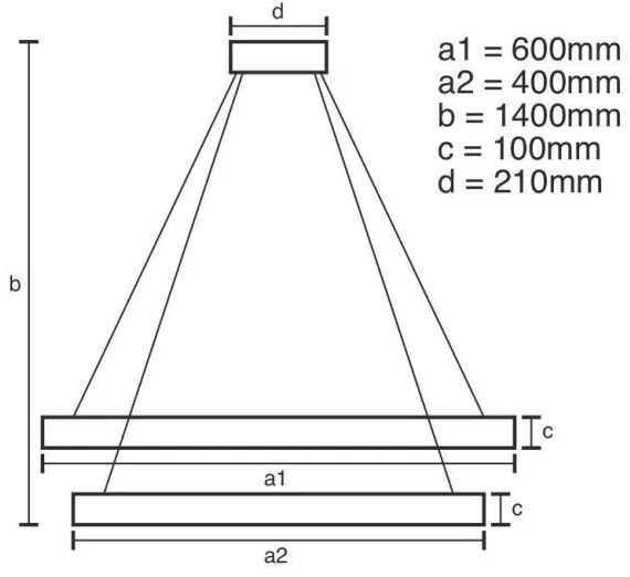 LED Stmievateľný luster na lanku LED/65W/230V 3000-6500K chróm + diaľkové ovládanie