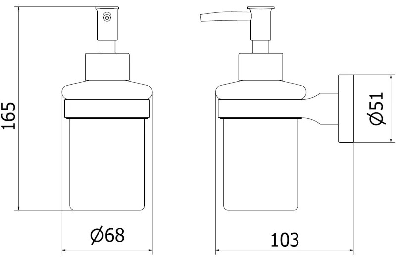 Mexen Remo, dávkovač mydla, brúsená oceľ, 70507388-97