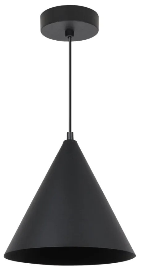 Závesné svietidlo Soho, 1x čierne kovové tienidlo, (fi 25cm)