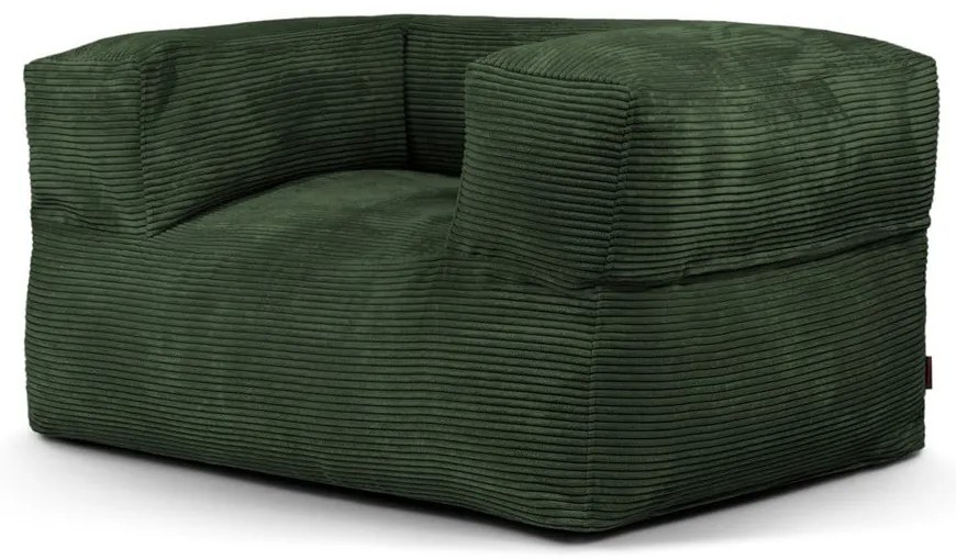 Zelený menčestrový sedací vak MooG – SLOWDOWN