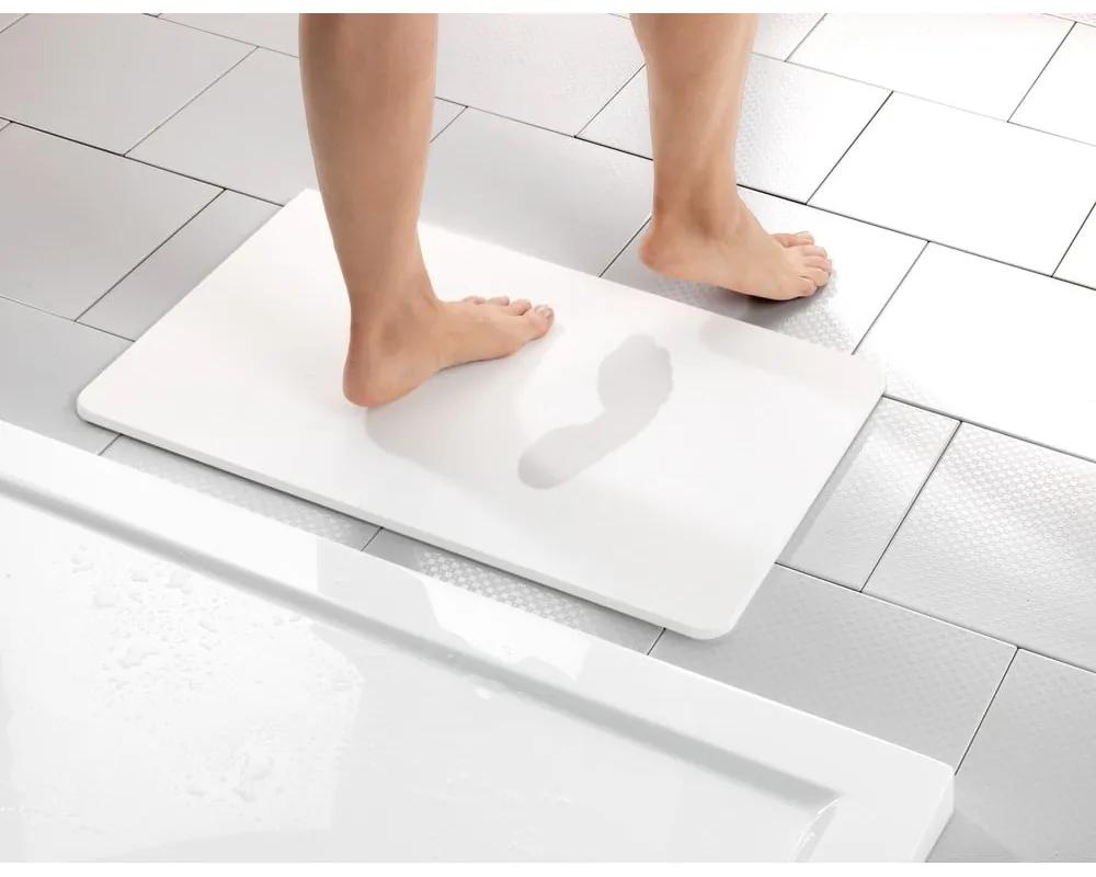 Biela kúpeľňová predložka z kremeliny 39x60 cm Simi – Wenko