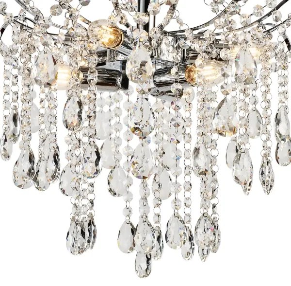 Brilagi - Prisadený luster CRYSTAL 6xE14/60W/230V lesklý chróm