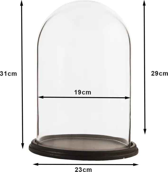 Podnos s poklopem na potraviny/dekorace - Ø 23*31cm