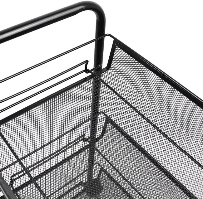 Pojazdný regál HALSEN čierny