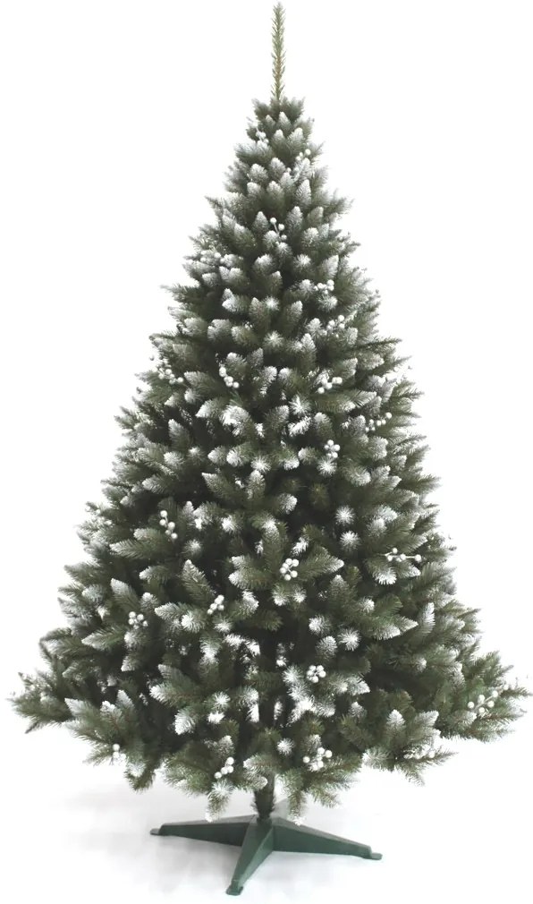 Vianočný stromček Smrek so šiškou a striebornou jarabinou 180 cm